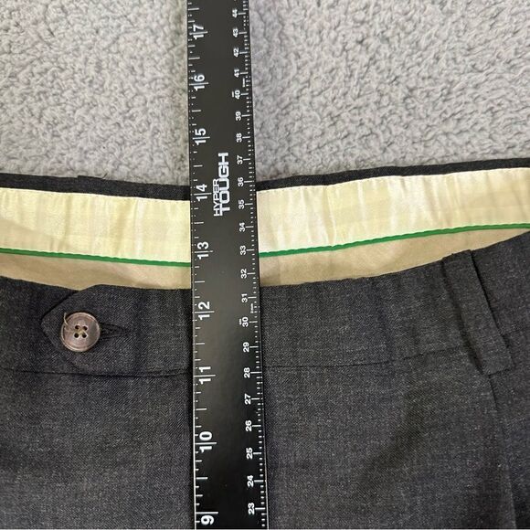 Hanover Square Easy Traveler Pants Men 37x29.5 Gray Pleated Cuffed Dress - Picture 6 of 9